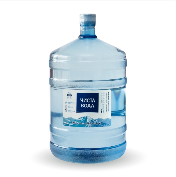 Вода питна бутильована ЧИСТА ВОДА, негазована 18,9 л.